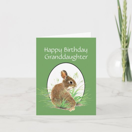 Carte Petite-fille Anniversaire Bunny Love Grand-mère Gr (Devant)