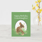 Carte Petite-fille Anniversaire Bunny Love Grand-mère Gr (Fleur jaune)
