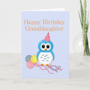 Carte Petite-fille Anniversaire Cute Owl