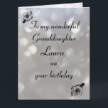 Carte Petite-fille Anniversaire Personnalisé<br><div class="desc">Carte de vœux d'anniversaire personnalisée pour petite-fille</div>