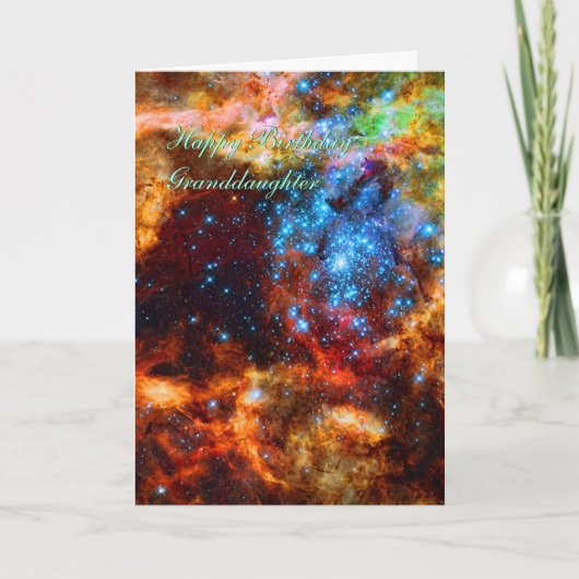 Carte Petite-fille anniversaire - R136, Tarantula Nebula (Devant)