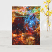 Carte Petite-fille anniversaire - R136, Tarantula Nebula (Fleur jaune)