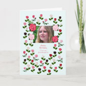 Carte Petite-fille, Anniversaire, Rose (Devant)