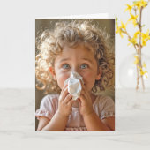 Carte Petite Fille Avec Tissu Pour Se Bien Bientôt (Fleur jaune)