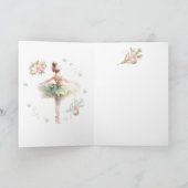 Carte Petite-fille Ballerina Noël (Intérieur)