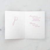 Carte Petite-fille, Baptême sur rose (Intérieur)