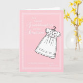 Carte Petite-fille, Baptême sur rose (Fleur jaune)