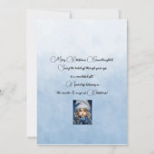 Carte Petite-fille Blonde Haired Fille voeux de Noël (Dos)