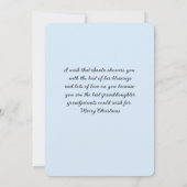 Carte Petite-fille Blonde Haired Fille voeux de Noël (Dos)