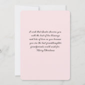 Carte Petite-fille Blonde poupée voeux de Noël (Dos)