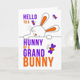 Carte Petite-fille Bonjour à un Hunny of a Grand Bunny