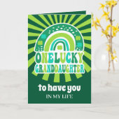 Carte Petite-fille chanceuse de la Saint-Patrick Retro (Fleur jaune)