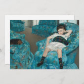 Carte Petite fille dans un fauteuil bleu | Mary Cassatt (Devant / Derrière)