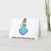 Carte Petite fille danse du ventre bleu (Dos)