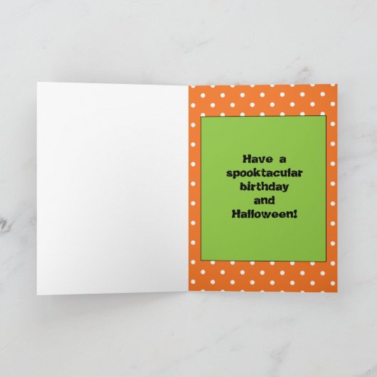 Carte Petite-fille de Halloween d'anniversaire (Intérieur)