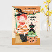Carte Petite-fille de Halloween, petit gâteau Marcy Pam, (Fleur jaune)