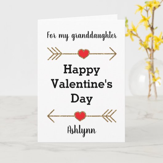 Carte Petite-fille de heureuse Sainte-Valentin (Fleur jaune)