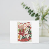 Carte petite-fille de Noël Vintage (Debout devant)