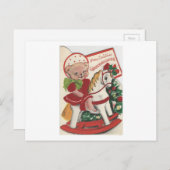 Carte petite-fille de Noël Vintage (Devant / Derrière)