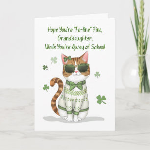 Carte Petite-fille éloignée au collège Fille Chat St-Pat