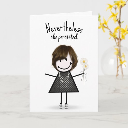 Carte Petite fille en Basket avec devis (Fleur jaune)