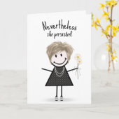 Carte Petite fille en Basket avec devis (Fleur jaune)