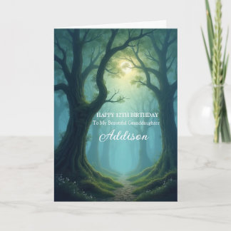 Carte Petite-fille Enchantée 12e Anniversaire