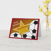Carte Petite-fille - fan de foot de joyeux anniversaire (Fleur jaune)