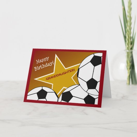 Carte Petite-fille - fan de foot de joyeux anniversaire (Devant)