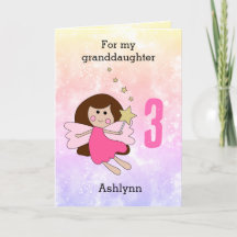 Petite fille fée 3ème anniversaire petite-fille