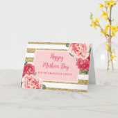 Carte Petite-fille Florale Rose Or Bonne Mère (Fleur jaune)