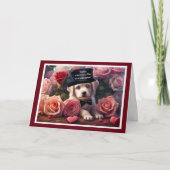 Carte Petite-fille Joyeuse Saint-Valentin avec un mignon (Devant)