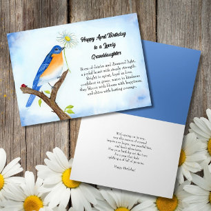 Carte Petite-fille Joyeux anniversaire d'avril avec Oise