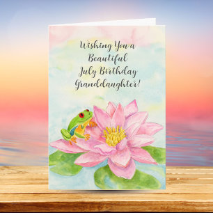 Carte Petite-fille Joyeux Anniversaire de Juillet avec N