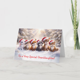 Carte Petite-fille Joyeux Noël Bébé Forêt