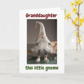 CARTE **PETITE-FILLE** JOYEUX NOËL DE GNOME (Fleur jaune)