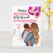 Carte Petite-fille mère enfant ballons d'illustration (Fleur jaune)