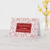 Carte Petite-fille moderne en droit Joyeux Noël (Fleur jaune)