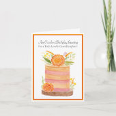Carte Petite-fille Octobre Anniversaire Marigolds sur le (Devant)