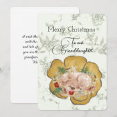 Carte Petite-fille Petit Cerf voeux de Noël (Devant / Derrière)