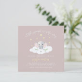 Carte Petite fille Petite arachide Baby shower Invitatio (Debout devant)