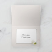 Carte Petite Fille Priant Avec Chien (Intérieur)