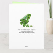 Carte Petite fille Rose et Shamrock St.Patrick's Day (Dos)