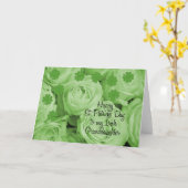 Carte petite-fille rose irlandaise de St. Patrick (Fleur jaune)