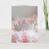 Carte Petite-fille Seizième anniversaire Elégant Argent (Dos)