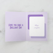 Carte Petite-fille spéciale ajouter la photo violet anni (Intérieur)