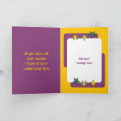 Carte Petite-fille spéciale photo jaune violet anniversa (Intérieur)