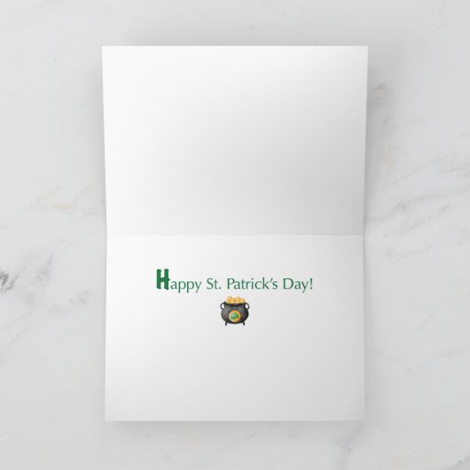 Carte Petite-fille St. Patricks Day Gnomes Lucky Blesse (Intérieur)