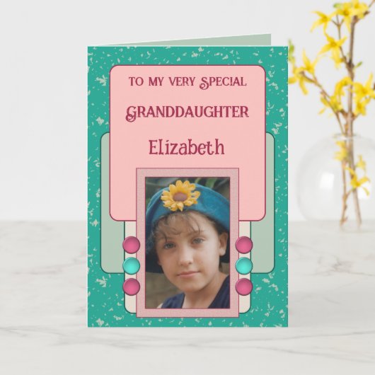 Carte Petite-fille très spéciale ajouter le nom de la ph (Fleur jaune)
