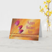 Carte Petite-fille, tulipes de la fête des mères (Fleur jaune)